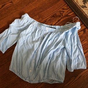 Cropped off the shoulder top